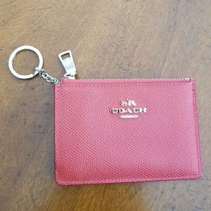 Coach key/coin leather pouch
